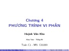 Bài giảng Toán C1: Chương 4 - ThS. Huỳnh Văn Kha