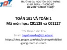 Bài giảng Toán 2: Giới thiệu môn học - ThS. Huỳnh Văn Kha