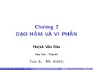 Bài giảng Toán A1: Chương 2 - ThS. Huỳnh Văn Kha