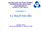 Bài giảng Chương 1: Lý thuyết bán dẫn - Bùi Minh Thành