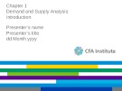 Lecture Economics for investment decision makers: Chapter 1 - CFA In stitute