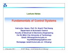 Lecture Fundamentals of control systems: Chapter 6 - TS. Huỳnh Thái Hoàng