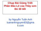 Bài giảng Triết - Phần Mác-Lênin