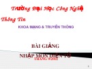 Bài giảng Nhập môn điện tử - Chương 8: Chuyển đổi tương tự - số, số - tương tự