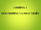 Bài giảng môn học Kinh tế môi trường - Chương 1: Môi trường và phát triển