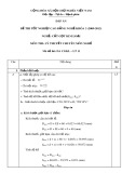 Đáp án đề thi tốt nghiệp cao đẳng nghề khóa 3 (2009-2012) - Nghề: Cắt gọt kim loại - Môn thi: Lý thuyết chuyên môn nghề - Mã đề thi: DA CGKL–LT11