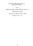 Đáp án đề thi tốt nghiệp cao đẳng nghề khóa 3 (2009-2012) - Nghề: Cắt gọt kim loại - Môn thi: Lý thuyết chuyên môn nghề - Mã đề thi: DA CGKL–LT17