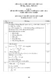 Đáp án đề thi tốt nghiệp cao đẳng nghề khóa 3 (2009-2012) - Nghề: Điện công nghiệp - Môn thi: Lý thuyết chuyên môn nghề - Mã đề thi: DA ĐCN-LT38