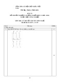 Đáp án đề thi tốt nghiệp cao đẳng nghề khóa 3 (2009-2012) - Nghề: Điện công nghiệp - Môn thi: Lý thuyết chuyên môn nghề - Mã đề thi: DA ĐCN-LT39