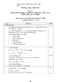 Đáp án đề thi tốt nghiệp cao đẳng nghề khóa 3 (2009-2012) - Nghề: Điện công nghiệp - Môn thi: Lý thuyết chuyên môn nghề - Mã đề thi: DA ĐCN-LT40