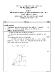 Đáp án đề thi tốt nghiệp cao đẳng nghề khóa 3 (2009-2012) - Nghề: Điện dân dụng - Môn thi: Lý thuyết chuyên môn nghề - Mã đề thi: DA ĐDD–LT33