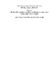 Đáp án đề thi tốt nghiệp cao đẳng nghề khóa 3 (2009-2012) - Nghề: Điện công nghiệp - Môn thi: Lý thuyết chuyên môn nghề - Mã đề thi: DA ĐCN-LT31