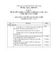 Đáp án đề thi tốt nghiệp cao đẳng nghề khóa 3 (2009-2012) - Nghề: Điện công nghiệp - Môn thi: Lý thuyết chuyên môn nghề - Mã đề thi: DA ĐCN-LT33