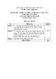 Đề thi tốt nghiệp cao đẳng nghề khoá 3 (2009-2012) - Nghề: Điện dân dụng - Môn thi: Thực hành nghề - Mã đề thi: ĐDD-TH19
