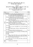 Đáp án đề thi tốt nghiệp cao đẳng nghề khoá 3 (2009-2012) - Nghề: Điện tàu thủy - Môn thi: Lý thuyết chuyên môn nghề - Mã đáp án: ĐA ĐTT-LT21