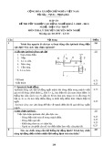 Đáp án đề thi tốt nghiệp cao đẳng nghề khoá 3 (2009-2012) - Nghề: Điện tàu thủy - Môn thi: Lý thuyết chuyên môn nghề - Mã đáp án: ĐA ĐTT-LT10