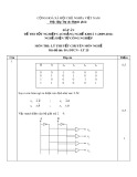 Đáp án đề thi tốt nghiệp cao đẳng nghề khóa 3 (2009-2012) - Nghề: Điện tử công nghiệp - Môn thi: Lý thuyết chuyên môn nghề - Mã đề thi: ĐA ĐTCN-LT25