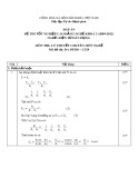 Đáp án đề thi tốt nghiệp cao đẳng nghề khoá 3 (2009-2012) - Nghề: Điện tử dân dụng - Môn thi: Lý thuyết chuyên môn nghề - Mã đề thi: ĐA ĐTDD-LT29