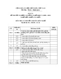 Đáp án đề thi tốt nghiệp cao đẳng nghề khoá 3 (2009-2012) - Nghề: Điều khiển tàu biển - Môn thi: Lý thuyết chuyên môn nghề - Mã đề thi: ĐA ĐKTB-LT22