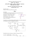 Đề thi tốt nghiệp cao đẳng nghề khoá 3 (2009-2012) - Nghề: Điện tử dân dụng - Môn thi: Lý thuyết chuyên môn nghề - Mã đề thi: ĐTDD-LT26