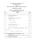 Đáp án đề thi tốt nghiệp cao đẳng nghề khoá 3 (2009-2012) - Nghề: Điện tử dân dụng - Môn thi: Lý thuyết chuyên môn nghề - Mã đề thi: ĐA ĐTDD-LT42