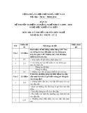 Đáp án đề thi tốt nghiệp cao đẳng nghề khoá 3 (2009-2012) - Nghề: Điều khiển tàu biển - Môn thi: Lý thuyết chuyên môn nghề - Mã đề thi: ĐA ĐKTB-LT12