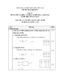 Đáp án đề thi tốt nghiệp cao đẳng nghề khoá 3 (2009-2012) - Nghề: Điện tử dân dụng - Môn thi: Lý thuyết chuyên môn nghề - Mã đề thi: ĐA ĐTDD-LT32