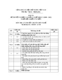 Đáp án đề thi tốt nghiệp cao đẳng nghề khoá 3 (2009-2012) - Nghề: Điều khiển tàu biển - Môn thi: Lý thuyết chuyên môn nghề - Mã đề thi: ĐA ĐKTB-LT48