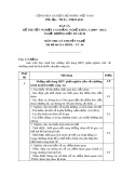 Đáp án đề thi tốt nghiệp cao đẳng nghề khóa 3 (2009-2012) - Nghề: Hướng dẫn du lịch - Môn thi: Lý thuyết nghề - Mã đề thi: DA HDDL-LT46