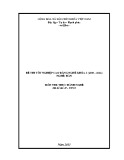 Đề thi tốt nghiệp cao đẳng nghề khoá 3 (2009-2012) - Nghề: Hàn - Môn thi: Thực hành nghề - Mã đề thi: H-TH01