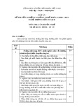 Đáp án đề thi tốt nghiệp cao đẳng nghề khóa 3 (2009-2012) - Nghề: Hướng dẫn du lịch - Môn thi: Lý thuyết nghề - Mã đề thi: DA HDDL-LT10