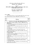 Đáp án đề thi tốt nghiệp cao đẳng nghề khóa 3 (2009-2012) - Nghề: Hướng dẫn du lịch - Môn thi: Lý thuyết nghề - Mã đề thi: DA HDDL-LT33