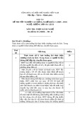 Đáp án đề thi tốt nghiệp cao đẳng nghề khoá 3 (2009-2012) - Nghề: Hướng dẫn du lịch - Môn thi: Thực hành nghề - Mã đề thi: DA HDDL-TH46