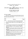 Đáp án đề thi tốt nghiệp cao đẳng nghề khoá 3 (2009-2012) - Nghề: Hướng dẫn du lịch - Môn thi: Thực hành nghề - Mã đề thi: DA HDDL-TH28