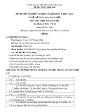 Đề thi tốt nghiệp cao đẳng nghề khóa 3 (2009-2012) - Nghề: Kế toán doanh nghiệp - Môn thi: Thực hành nghề - Mã đề thi: KTDN-TH18