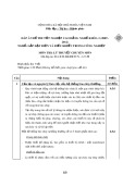 Đáp án đề thi tốt nghiệp cao đẳng nghề khóa 3 (2009-2012) - Nghề: Lắp đặt điện và điều khiển trong công nghiệp - Môn thi: Lý thuyết chuyên môn - Mã đáp án: ĐA KTLĐ&ĐKTCN-LT33