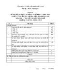 Đáp án đề thi tốt nghiệp cao đẳng nghề khoá 3 (2009-2012) - Nghề: Kỹ thuật máy lạnh và điều hòa không khí - Môn thi: Lý thuyết chuyên môn nghề - Mã đề thi: DA KTML-ĐHKK-LT05