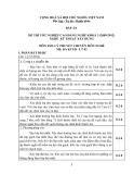 Đáp án đề thi tốt nghiệp cao đẳng nghề khóa 3 (2009-2012) - Nghề: Kỹ thuật xây dựng - Môn thi: Lý thuyết chuyên môn nghề - Mã đề thi: DA KTXD-LT03