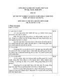 Đáp án đề thi tốt nghiệp cao đẳng nghề khóa 3 (2009-2012) - Nghề: Kỹ thuật xây dựng - Môn thi: Lý thuyết chuyên môn nghề - Mã đề thi: DA KTXD-LT05