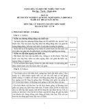 Đáp án đề thi tốt nghiệp cao đẳng nghề khóa 3 (2009-2012) - Nghề: Kỹ thuật xây dựng - Môn thi: Lý thuyết chuyên môn nghề - Mã đề thi: DA KTXD-LT39