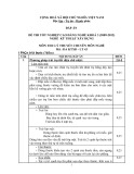 Đáp án đề thi tốt nghiệp cao đẳng nghề khóa 3 (2009-2012) - Nghề: Kỹ thuật xây dựng - Môn thi: Lý thuyết chuyên môn nghề - Mã đề thi: DA KTXD-LT43