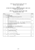 Đáp án đề thi tốt nghiệp cao đẳng nghề khóa 3 (2009-2012) - Nghề: Lập trình máy tính - Môn thi: Lý thuyết chuyên môn nghề - Mã đề thi: DA LTMT-LT26