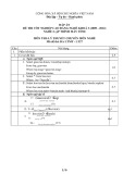 Đáp án đề thi tốt nghiệp cao đẳng nghề khóa 3 (2009-2012) - Nghề: Lập trình máy tính - Môn thi: Lý thuyết chuyên môn nghề - Mã đề thi: DA LTMT-LT27