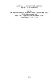 Đáp án đề thi tốt nghiệp cao đẳng nghề khóa 3 (2009-2012) - Nghề: Lập trình máy tính - Môn thi: Lý thuyết chuyên môn nghề - Mã đề thi: DA LTMT-LT30