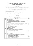 Đáp án đề thi tốt nghiệp cao đẳng nghề khóa 3 (2009-2012) – Nghề: Lập trình máy tính – Môn thi: Lý thuyết chuyên môn nghề - Mã đề thi: DA LTMT-LT36