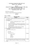 Đáp án đề thi tốt nghiệp cao đẳng nghề khóa 3 (2009-2012) – Nghề: Lập trình máy tính – Môn thi: Lý thuyết chuyên môn nghề - Mã đề thi: DA LTMT-LT38