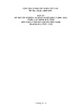 Đáp án đề thi tốt nghiệp cao đẳng nghề khóa 3 (2009-2012) – Nghề: Lập trình máy tính – Môn thi: Lý thuyết chuyên môn nghề - Mã đề thi: DA LTMT-LT45