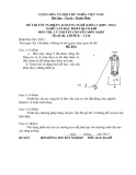Đề thi tốt nghiệp cao đẳng nghề khóa 3 (2009-2012) - Nghề: Lắp đặt thiết bị cơ khí - Môn thi: Lý thuyết chuyên môn nghề - Mã đề thi: LĐTBCK-LT26