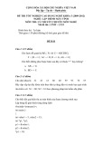 Đề thi tốt nghiệp cao đẳng nghề khóa 3 (2009-2012) - Nghề: Lập trình máy tính - Môn thi: Lý thuyết chuyên môn nghề - Mã đề thi: LTMT-LT33