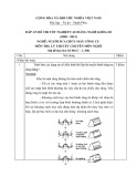 Đáp án đề thi tốt nghiệp cao đẳng nghề khóa 3 (2009-2012) - Nghề: Nguội sửa chữa máy công cụ - Môn thi: Lý thuyết chuyên môn nghề - Mã đề thi: DA SCMCC-LT06